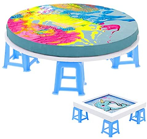12 Pcs Canvas Stands For Mini Canvas Feet Risers - Fluid & Acrylic Pouring Paint Supplies - Solid Color Plastic Paint Pouring Tools