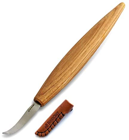 Wood Carving Hook Knife. Spoon Carving Tool for Spoons, Bowls, Kuksa and Cups Carvings - Right Handed - Basic Crooked Knife for Professional Spoon