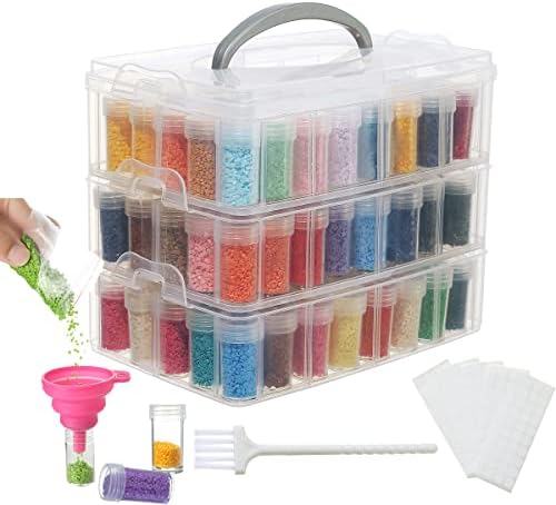 Douorgan 3-Tier Diamond Painting Storage Containers Portable