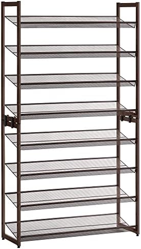 Songmics songmics 5-tier metal shoe rack adjustable to flat or