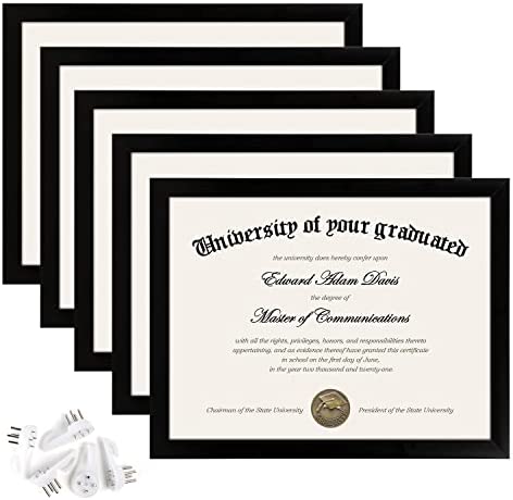 College Degree and More Documents Semi-Tempered Real Glass Panel CORE ART Gold Diploma Frames 8.5x11 with Black Mat or 11x14 without Mat for Diplomas Certificates 