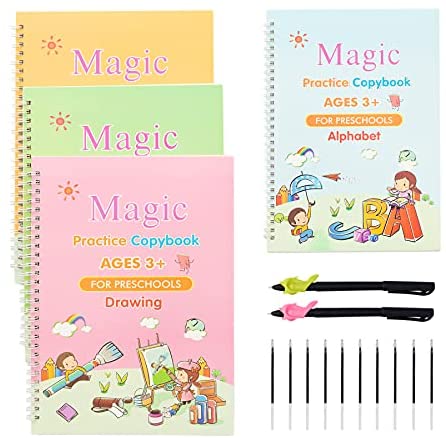 BNOG Magic Copy Book For Kids Refill Magic Book For Kids Magic Book Pen  Refill - Magic Writing Book 