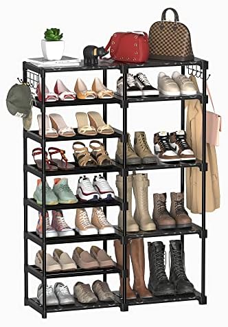 1set 4-tier Stainless Steel Simple Shoe Rack Organizer, Dust-proof