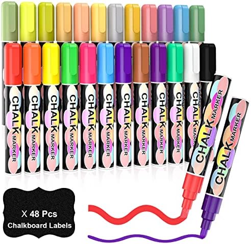 Fine Tip Chalk Markers (30 Pack - Neon & Pastel) Chalk Pens - Dry Erase  Marker Pens for Blackboard, Chalkboards Signs, Windows, Bistro - 3mm  Reversible Tip - Yahoo Shopping