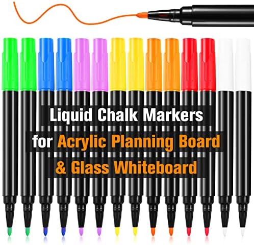 Chalk - 12 Pack Chalkboard Chalk With 4 Chalk Holder - 12 Colored Chalk,  Non Toxic Chalk for Chalkboard, Thin Kids Chalk Great for School, Office