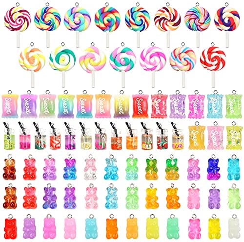 Charm Multi Color Bracelet Kawaii Charms Rainbow Gummy Bear Barbie Candy  Smiley