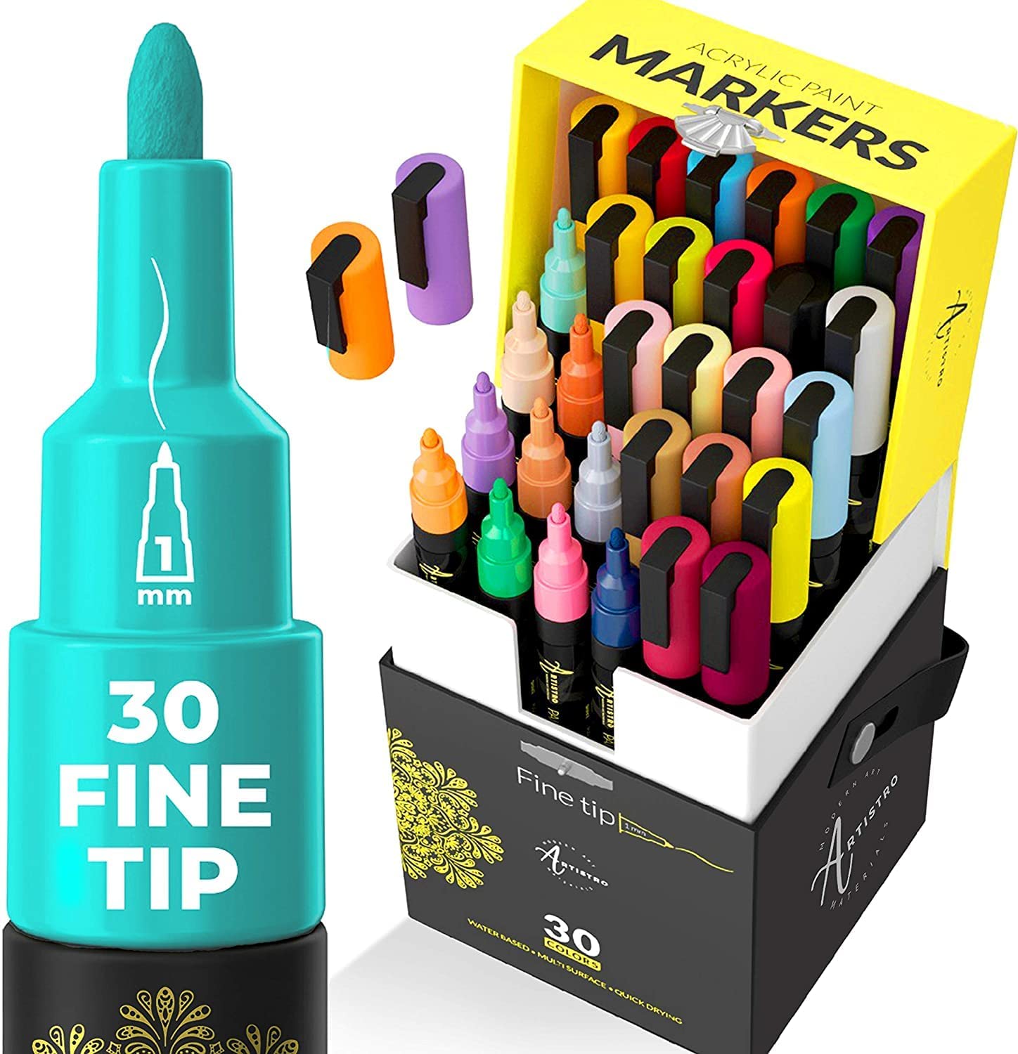 ARTISTRO Acrylic Paint Markers Pens – 30 Acrylic Maldives