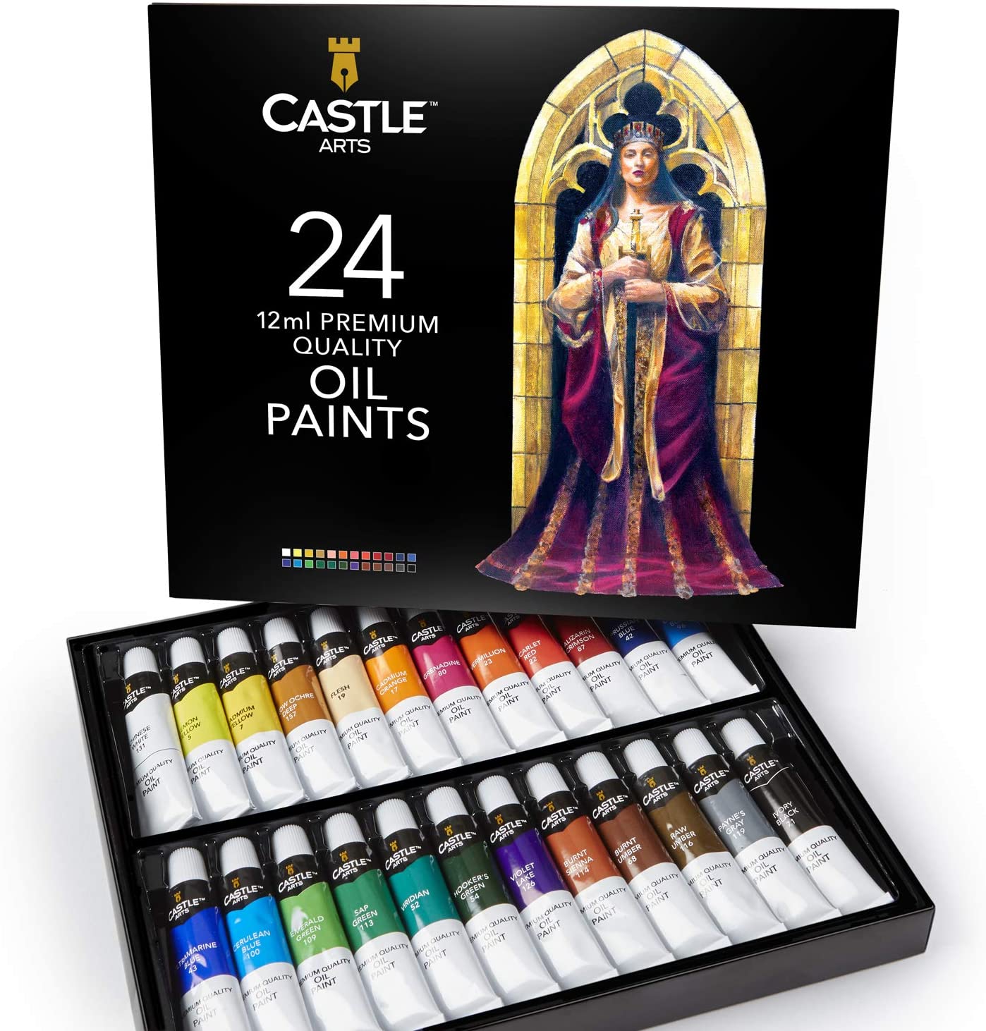 Castle Art Supplies 24 Piece Gouache Tube Set - Versatile and Easy to Use