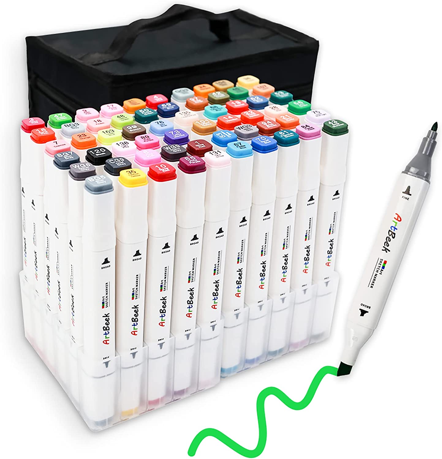 Caliart 41 Colors Dual Tip Art Markers Permanent Alcohol Based Markers  Colore